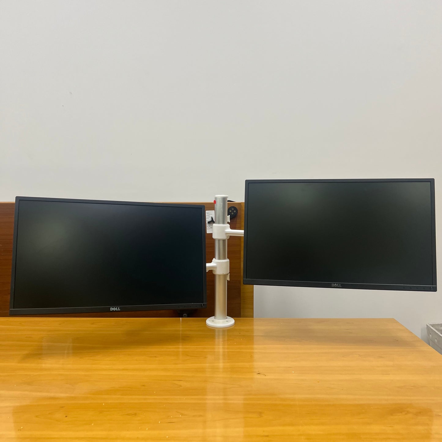 2x Dell 24" Monitor P2417H with Dual Monitor Arm  with Clamp Base