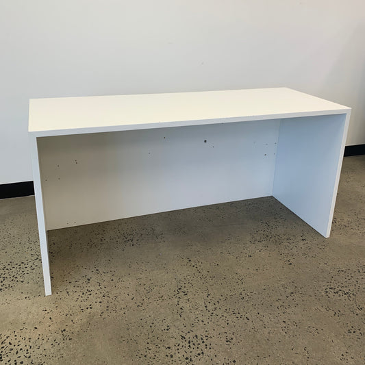 Desk Unit with Cable Management White Solid