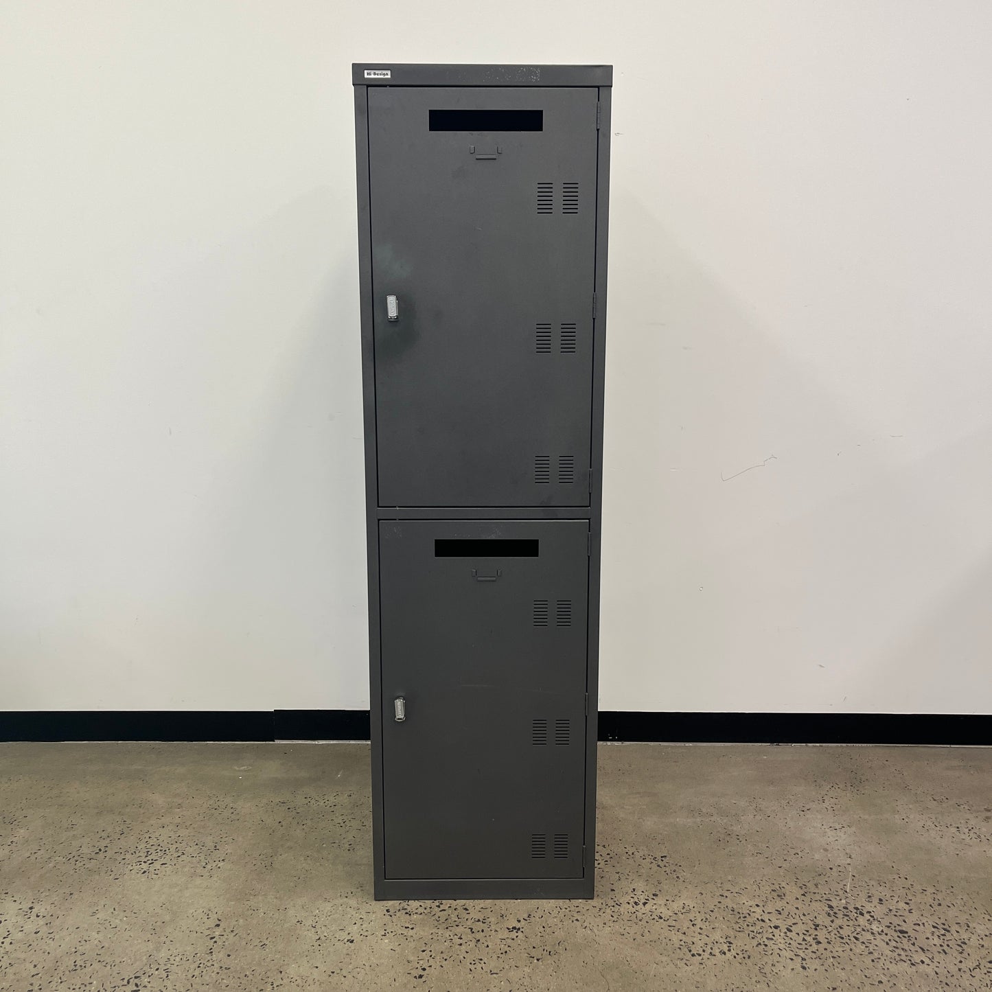 Coform Correspondence Single Bay Double Door Locker in Charcoal Grey