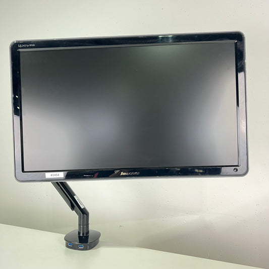 Lenovo LS2421p Wide 23.6" Full HD LED TFT Monitor on Single Monitor Arm with Dual USB Extension (3454)