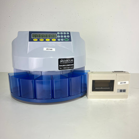 Abacus Speed-Sort Coin Sorter-Counter with Printer