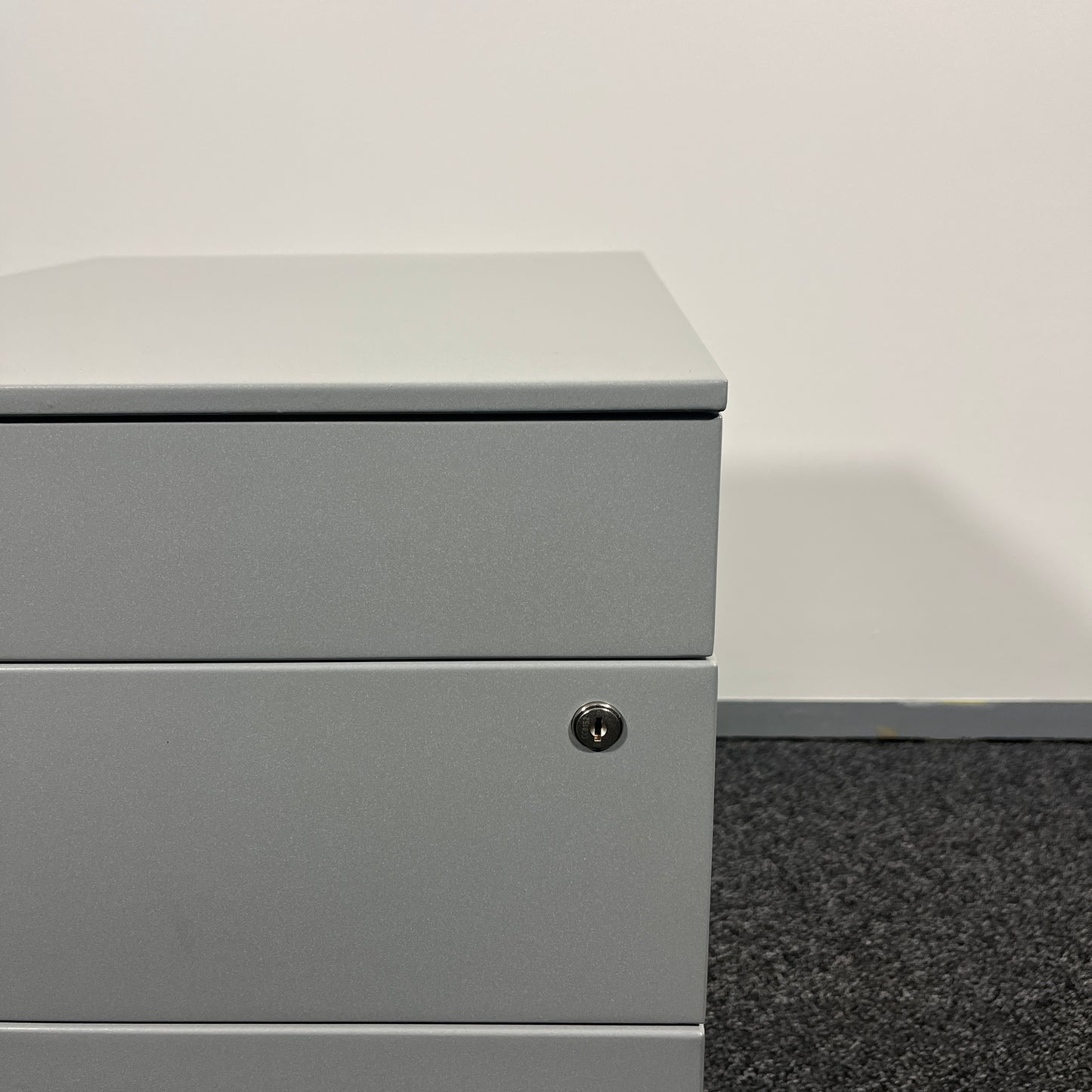 Metal Pedestal Grey 3 Drawer