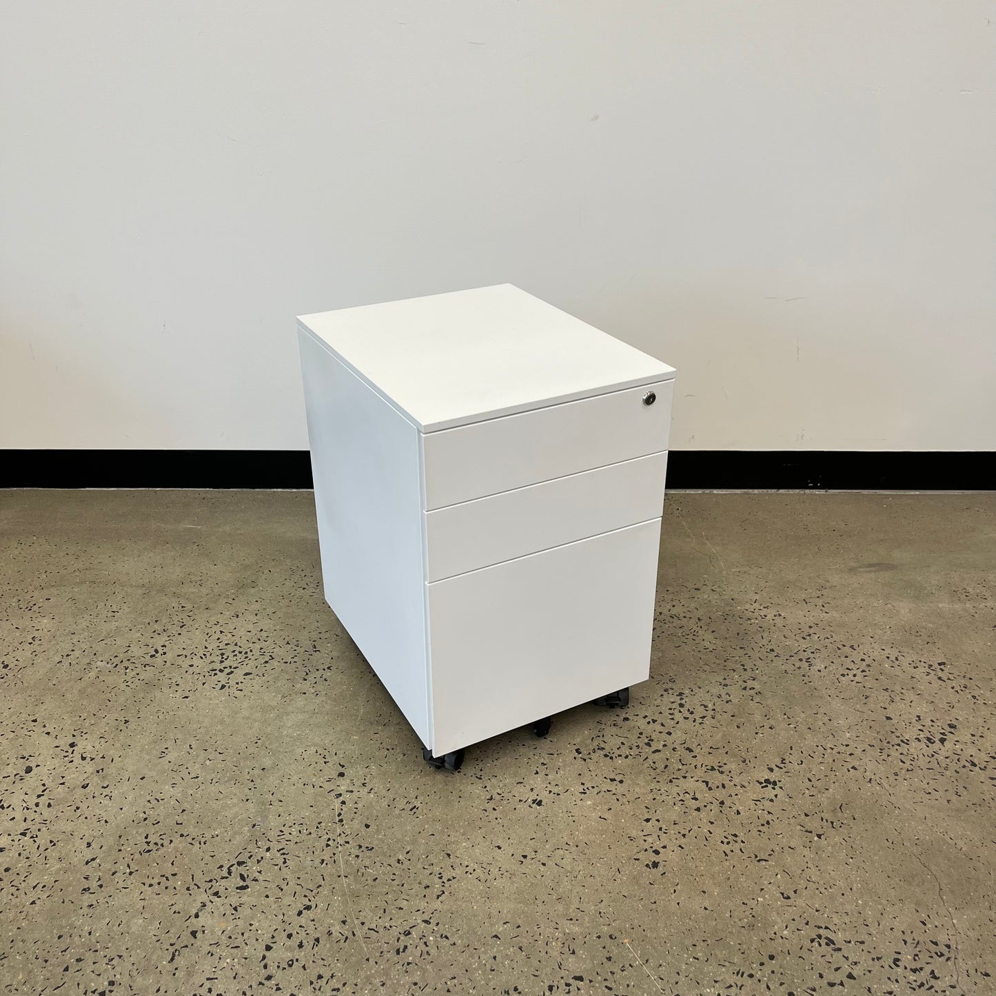 Pedestal Metal White Filing Cabinet Large
