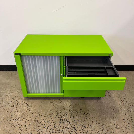 Schiavello Cache Tambour Caddy with 3 Drawers Green