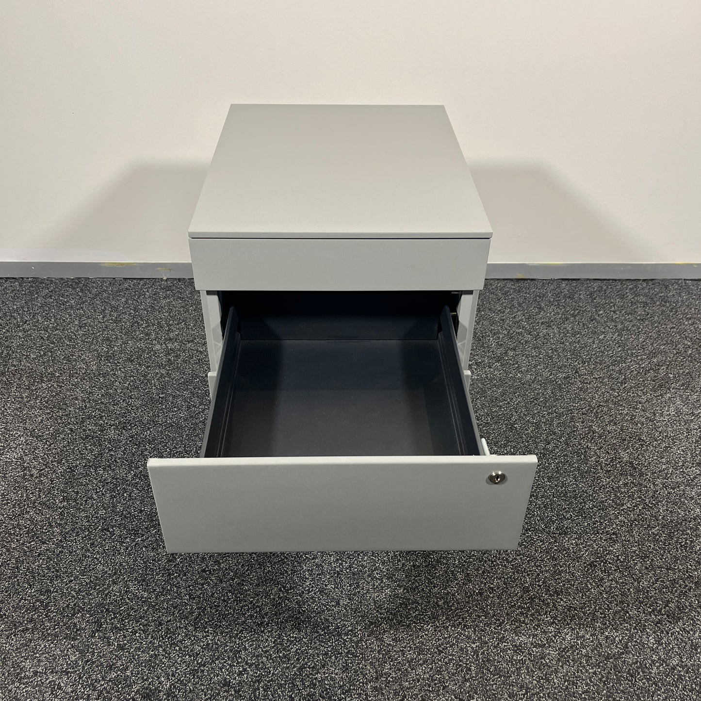 Metal Pedestal Grey 3 Drawer