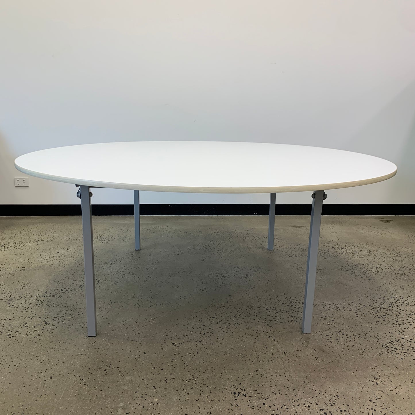 Sebel Large Folding Round Meeting Table White