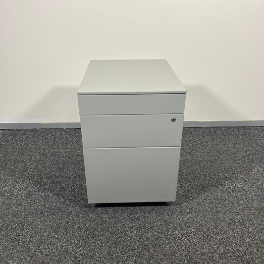 Metal Pedestal Grey 3 Drawer