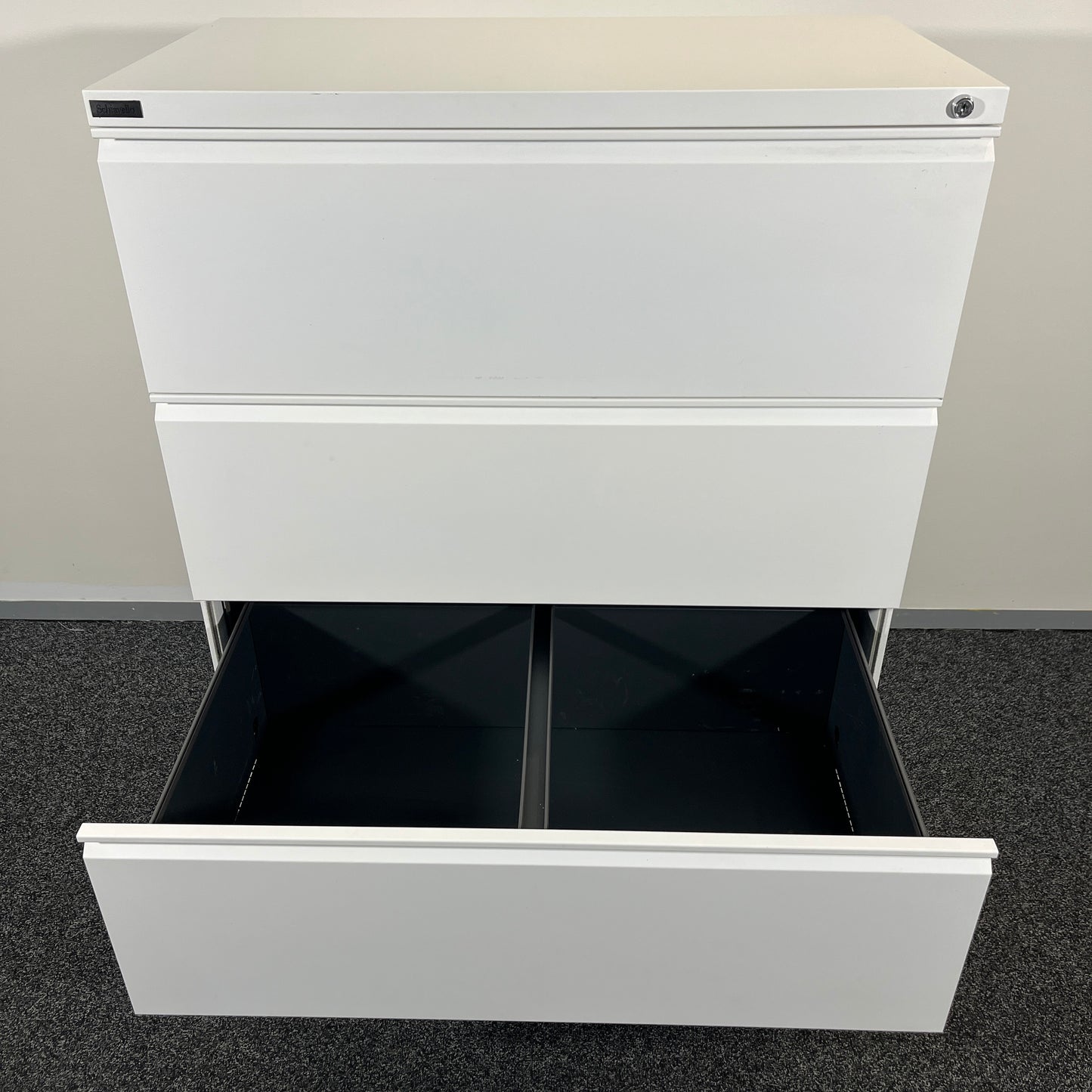 Schiavello White 4 Drawer Filing Cabinets