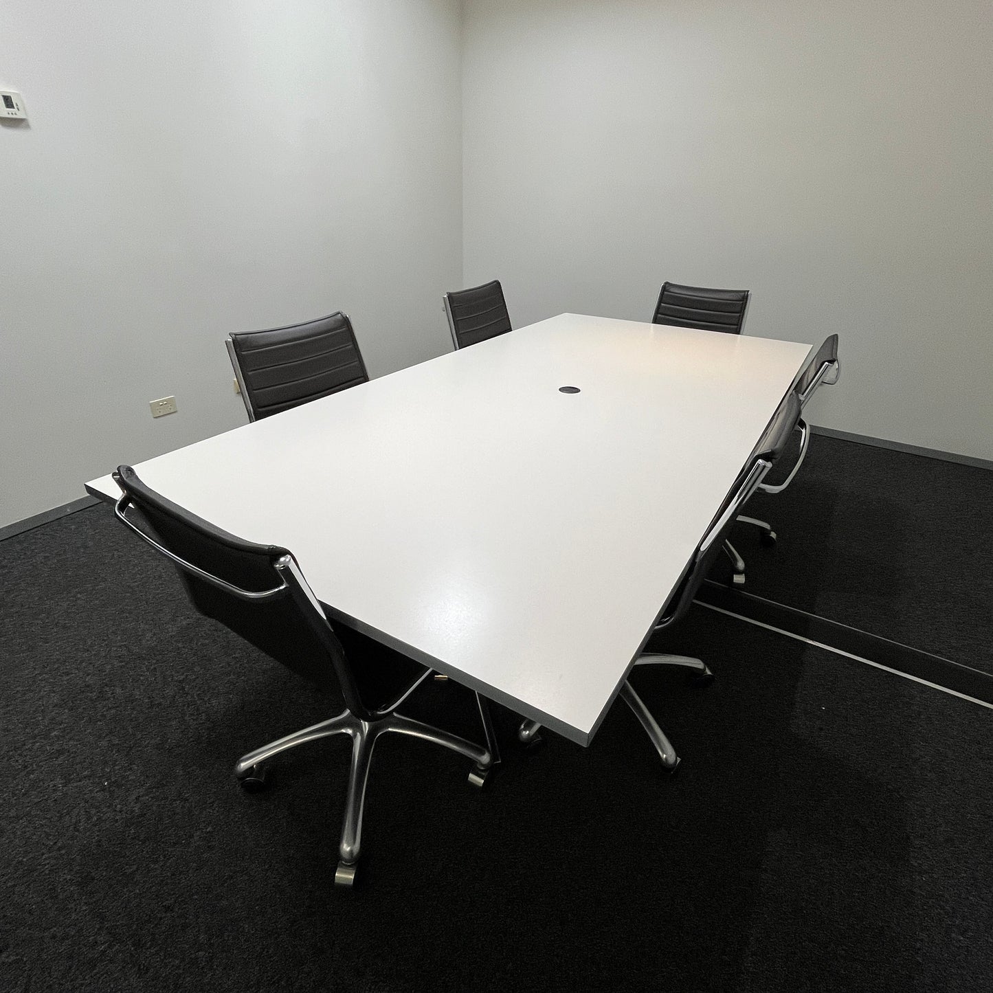 Boardroom Table Rectangle with Chrome Legs