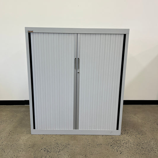 EliteBuilt Grey Tambour Cabinet