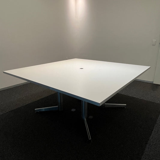 Boardroom Table Square with Chrome Legs