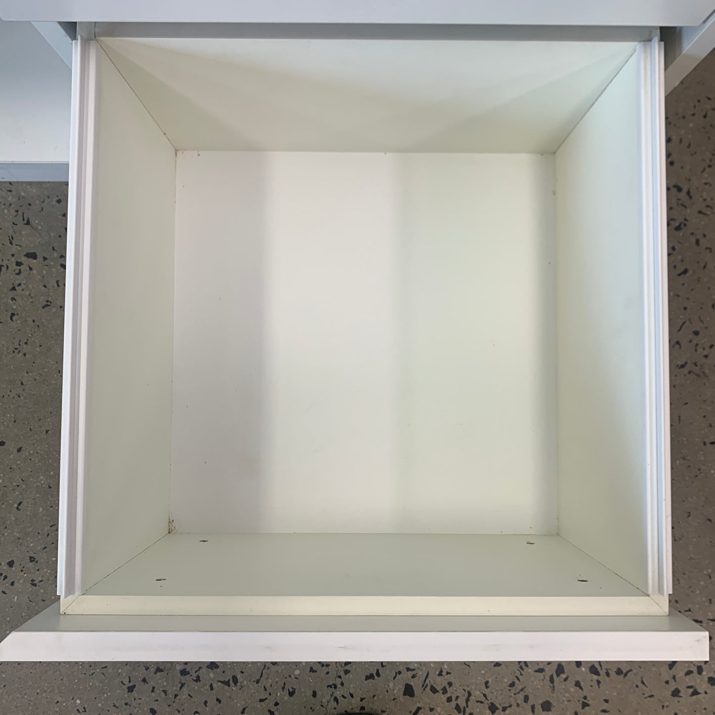 Office Shelving Unit White Double Sided with Drawers