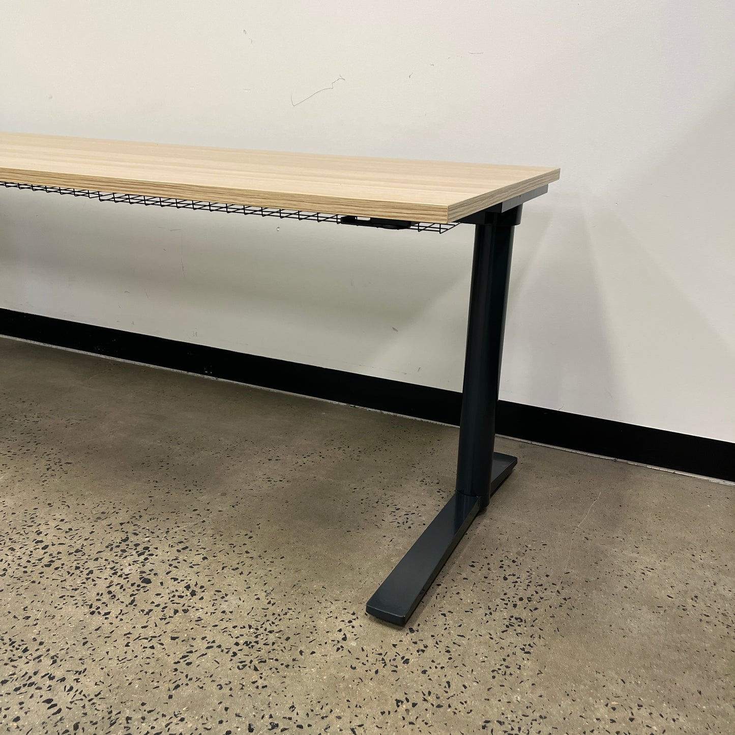 Long Laminate Office Desk with Cable Management