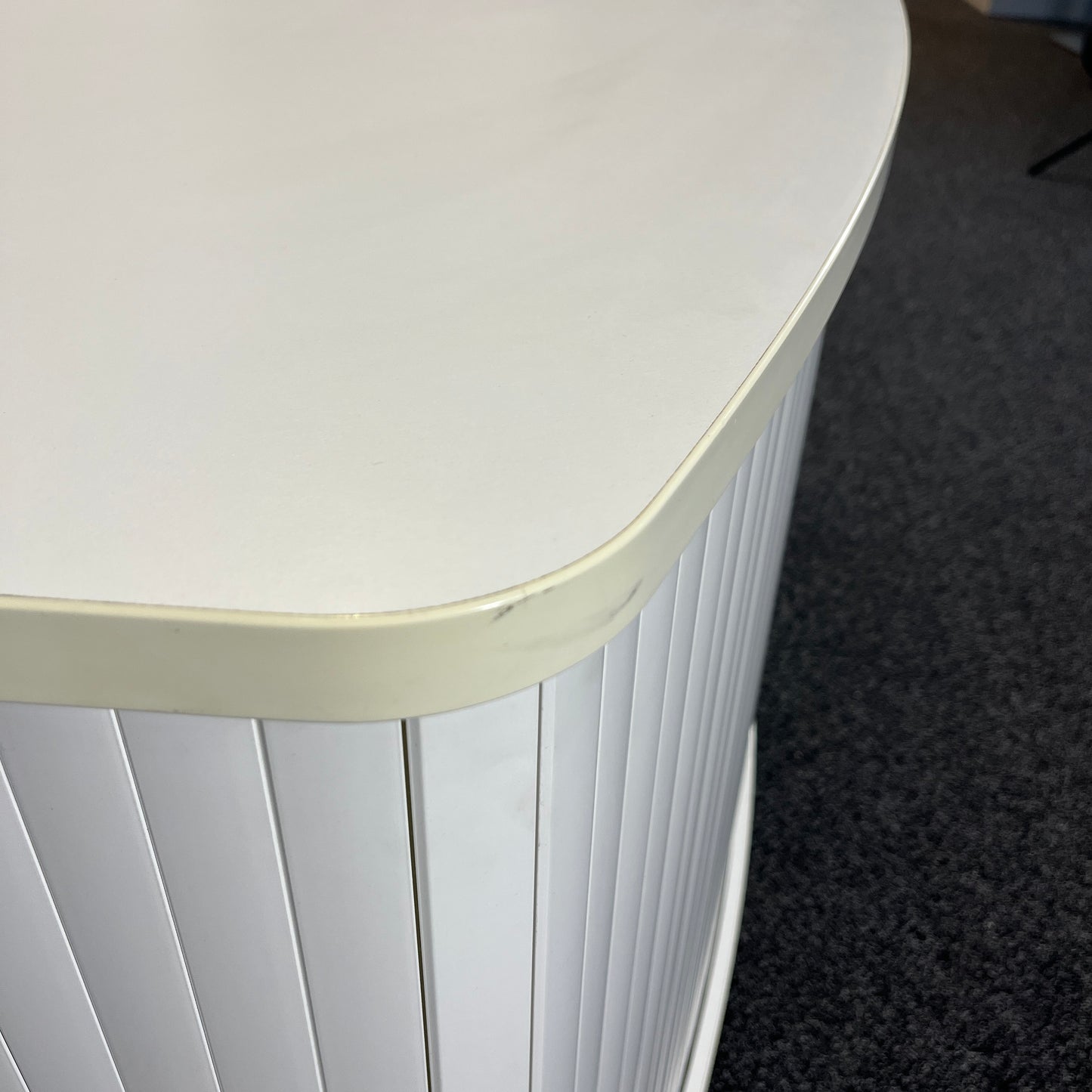 Curved Tambour Sideboard Unit in White