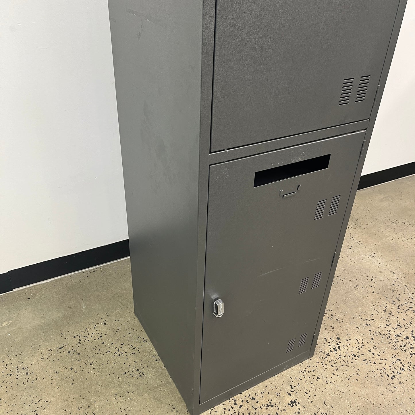 Coform Correspondence Single Bay Double Door Locker in Charcoal Grey