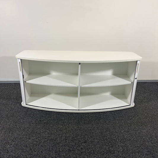 Curved Tambour Sideboard Unit in White