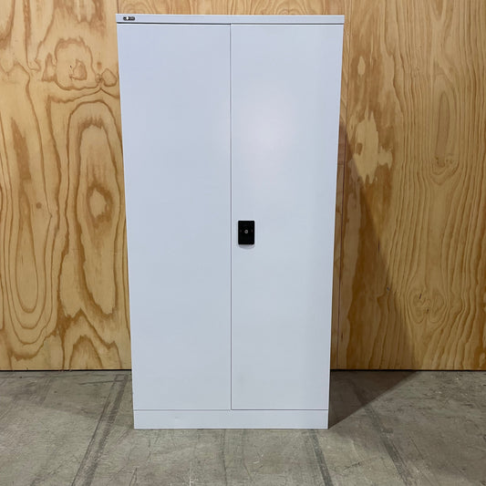 GO Stationery Cupboard 2 Door Metal Cabinet Grey