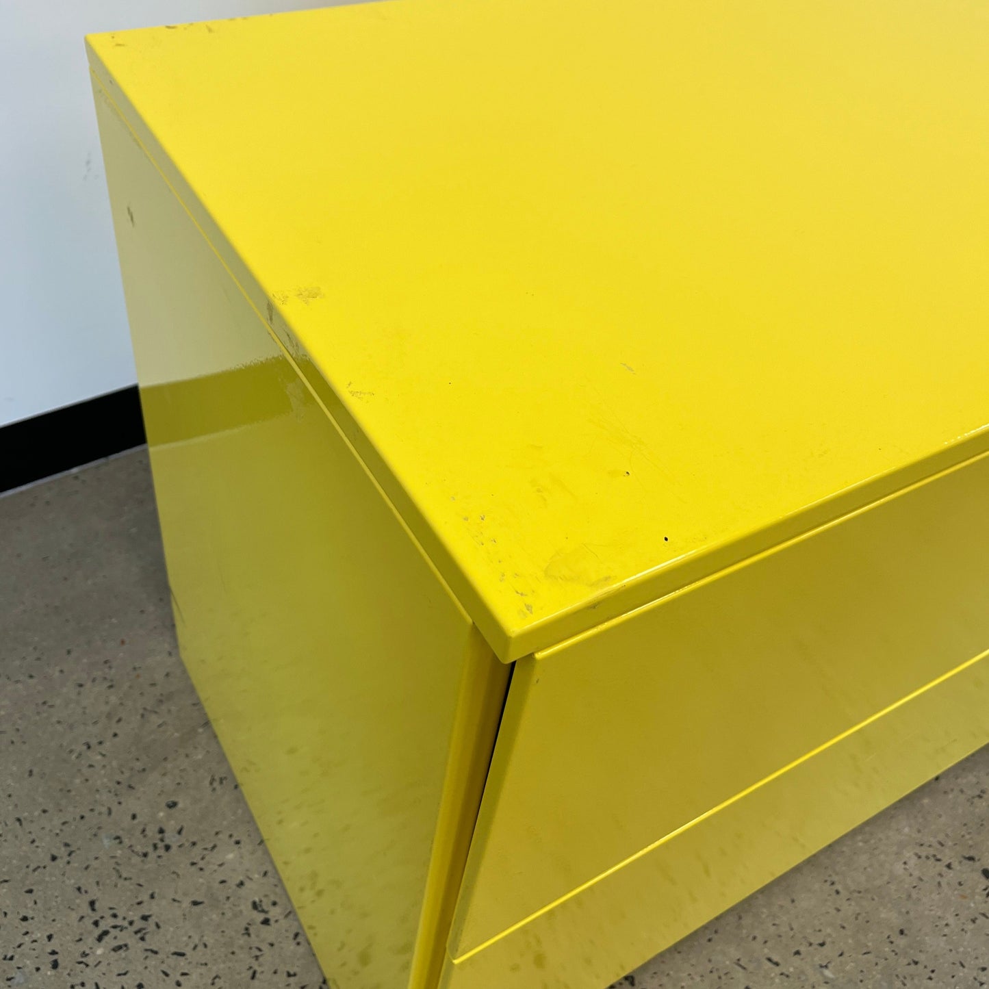 Planex Virtu 2 Drawer Cabinet in Yellow Metal