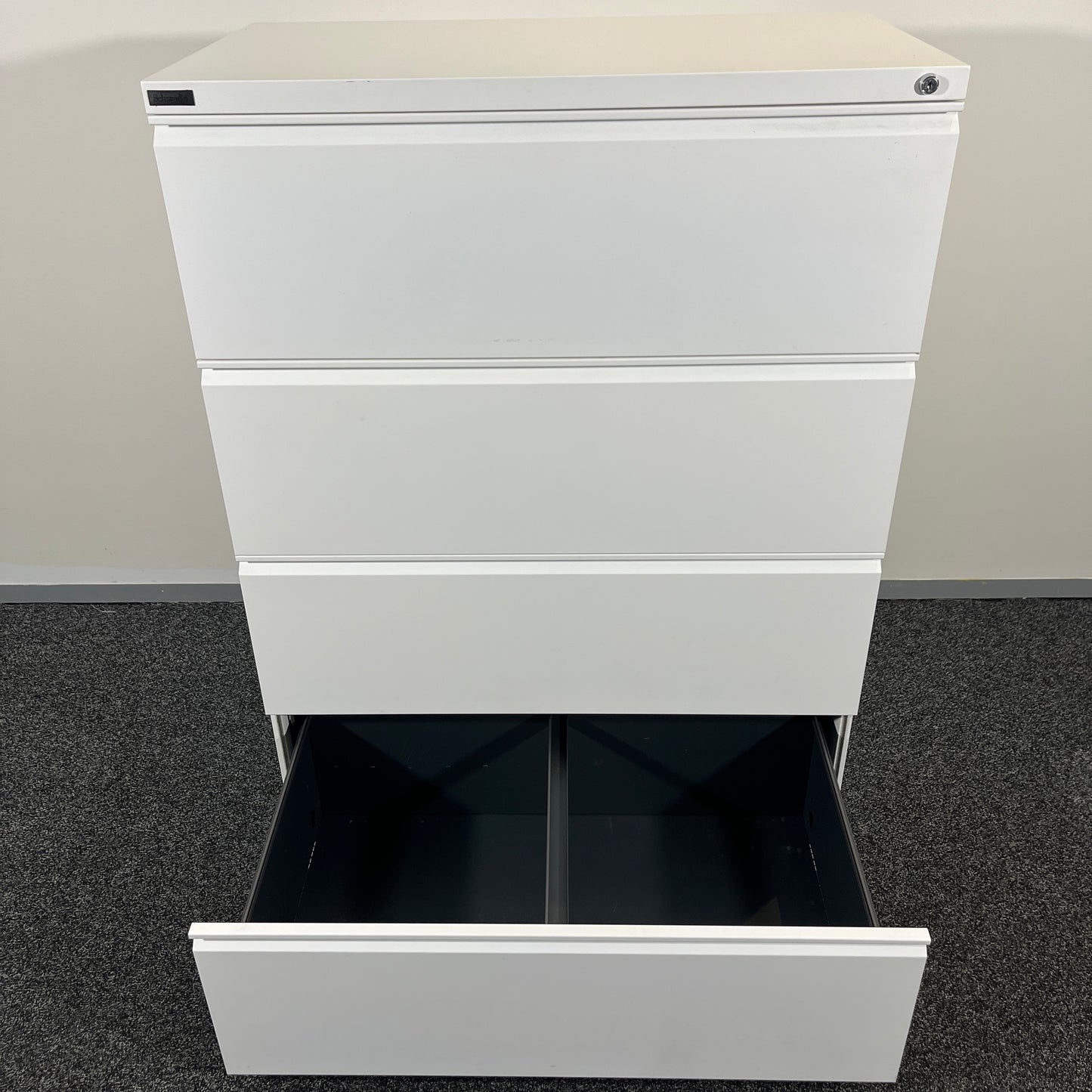 Schiavello White 4 Drawer Filing Cabinets