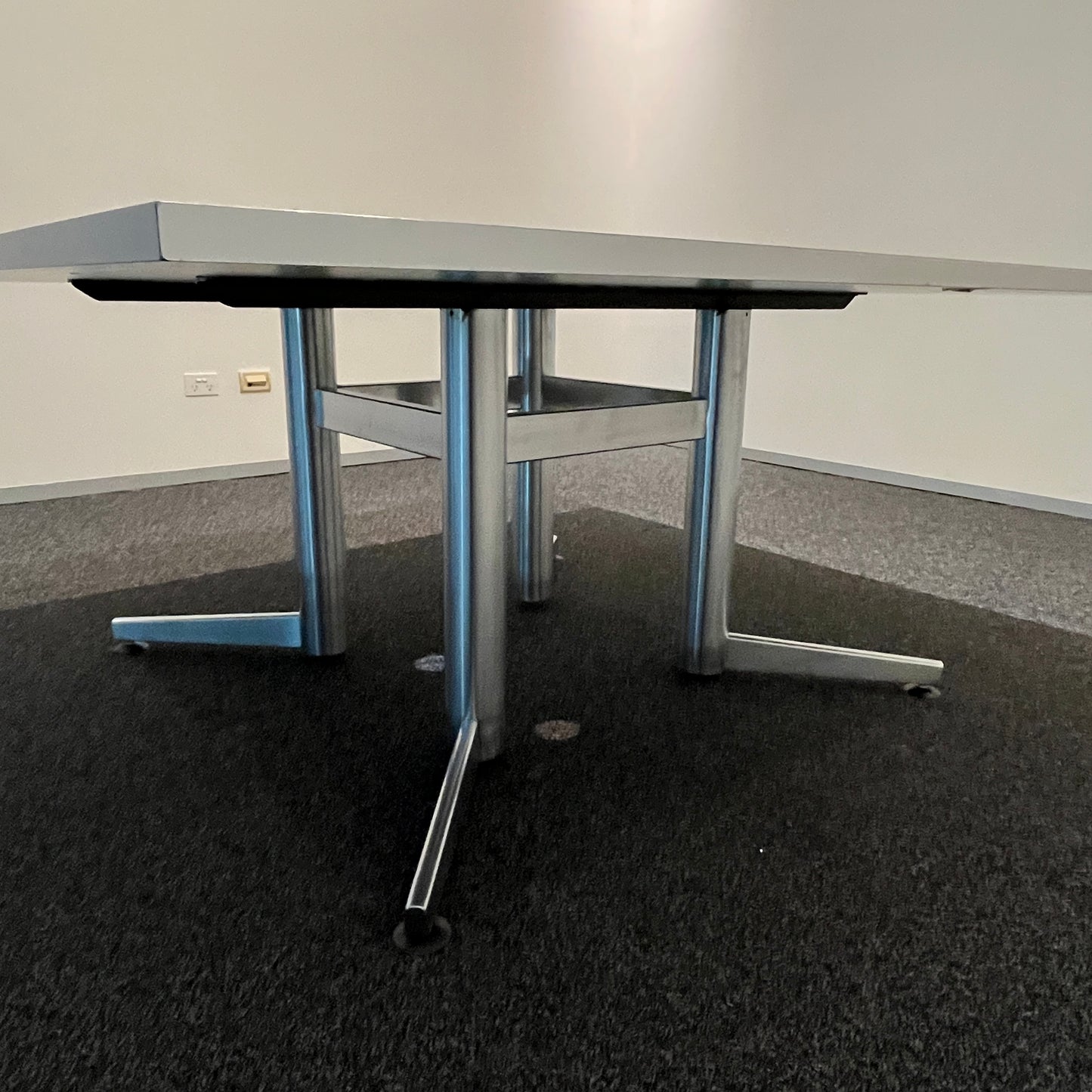 Boardroom Table Square with Chrome Legs