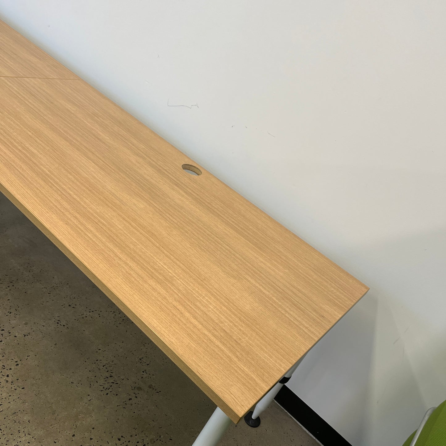Office Desk with Laminate Wood and Adjustable Legs