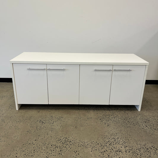 White Buffet Storage Cabinet with Doors