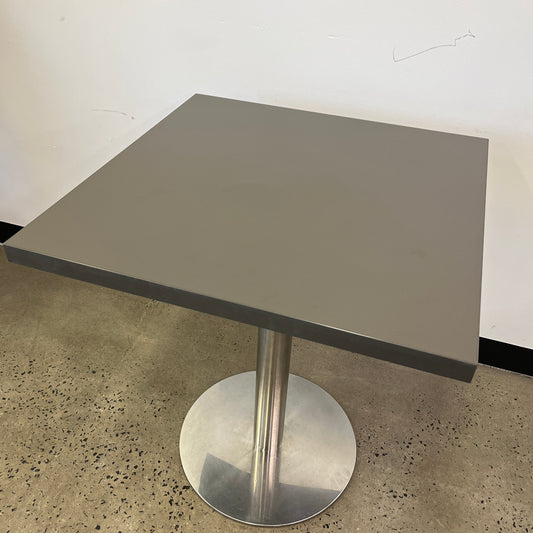 Square Cafe Table with Chrome Base