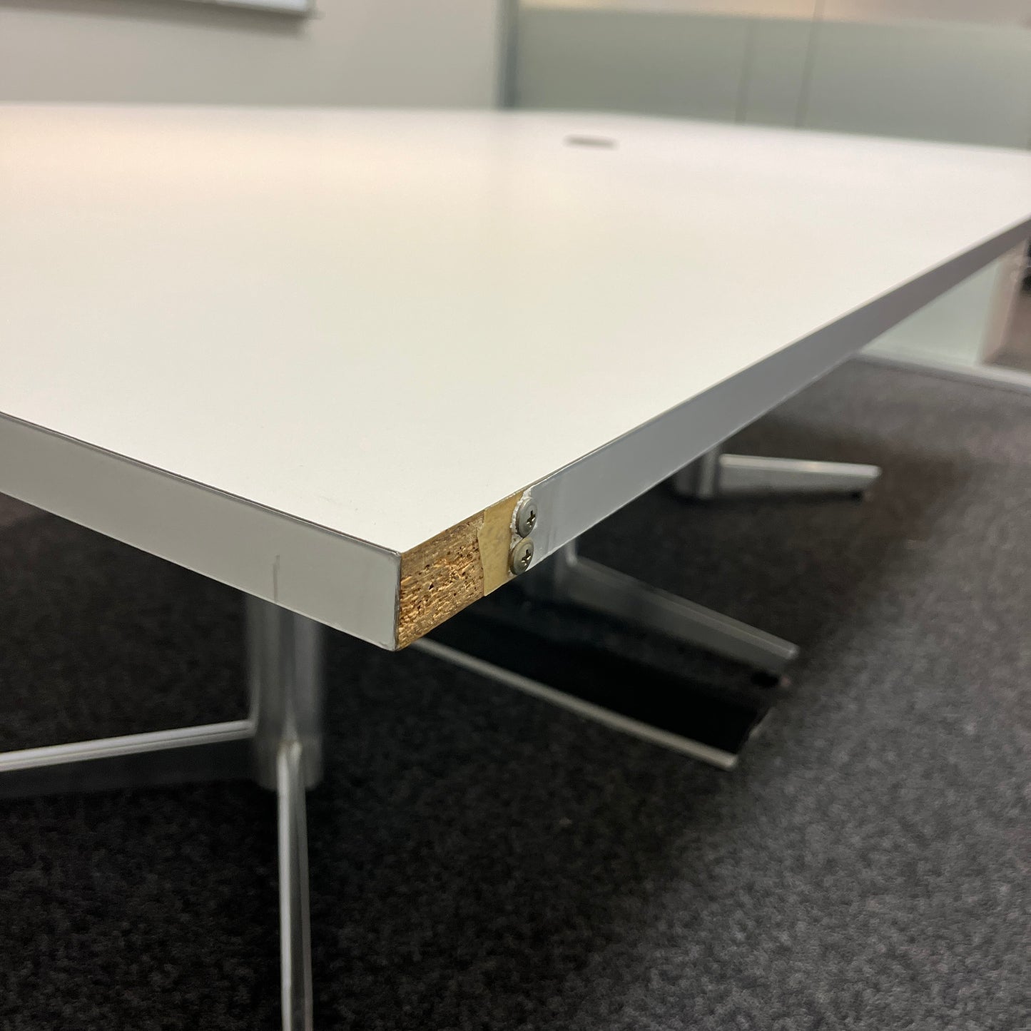 Boardroom Table Rectangle with Chrome Legs