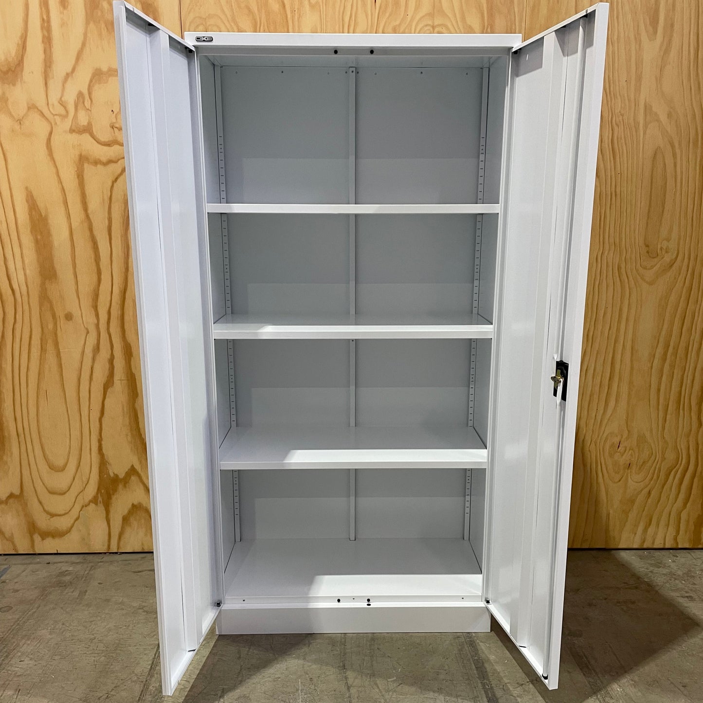 GO Stationery Cupboard 2 Door Metal Cabinet Grey