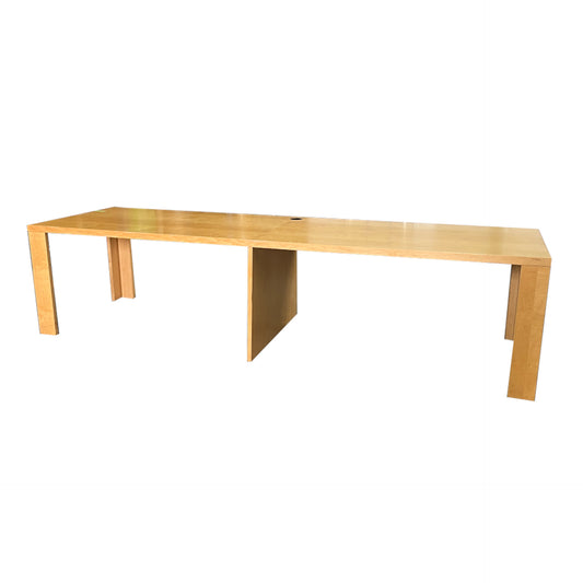 Varnished Wood Conference Meeting Table