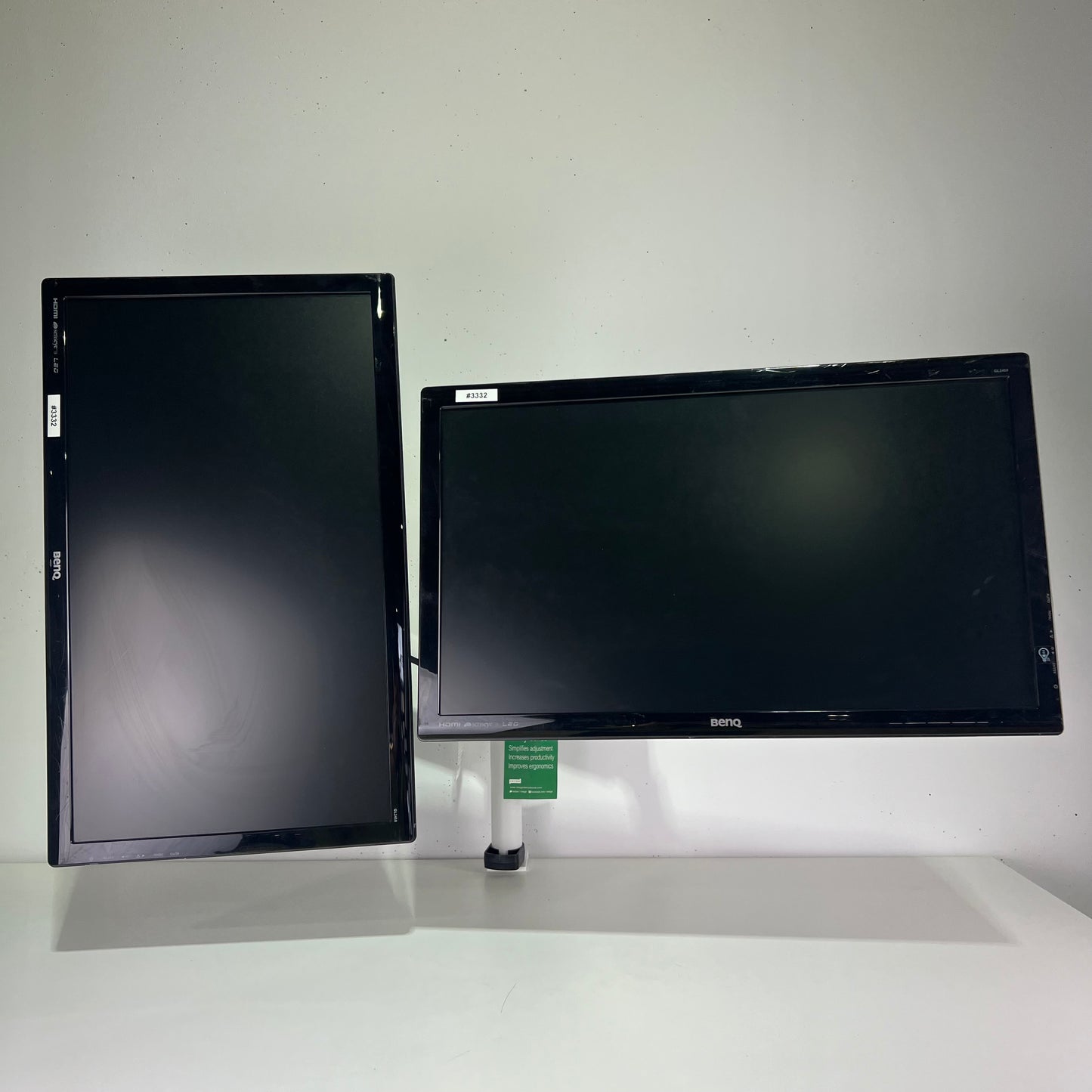 BENQ Premium Ar-Ray Dual Monitor Arm with 2x 24" monitors