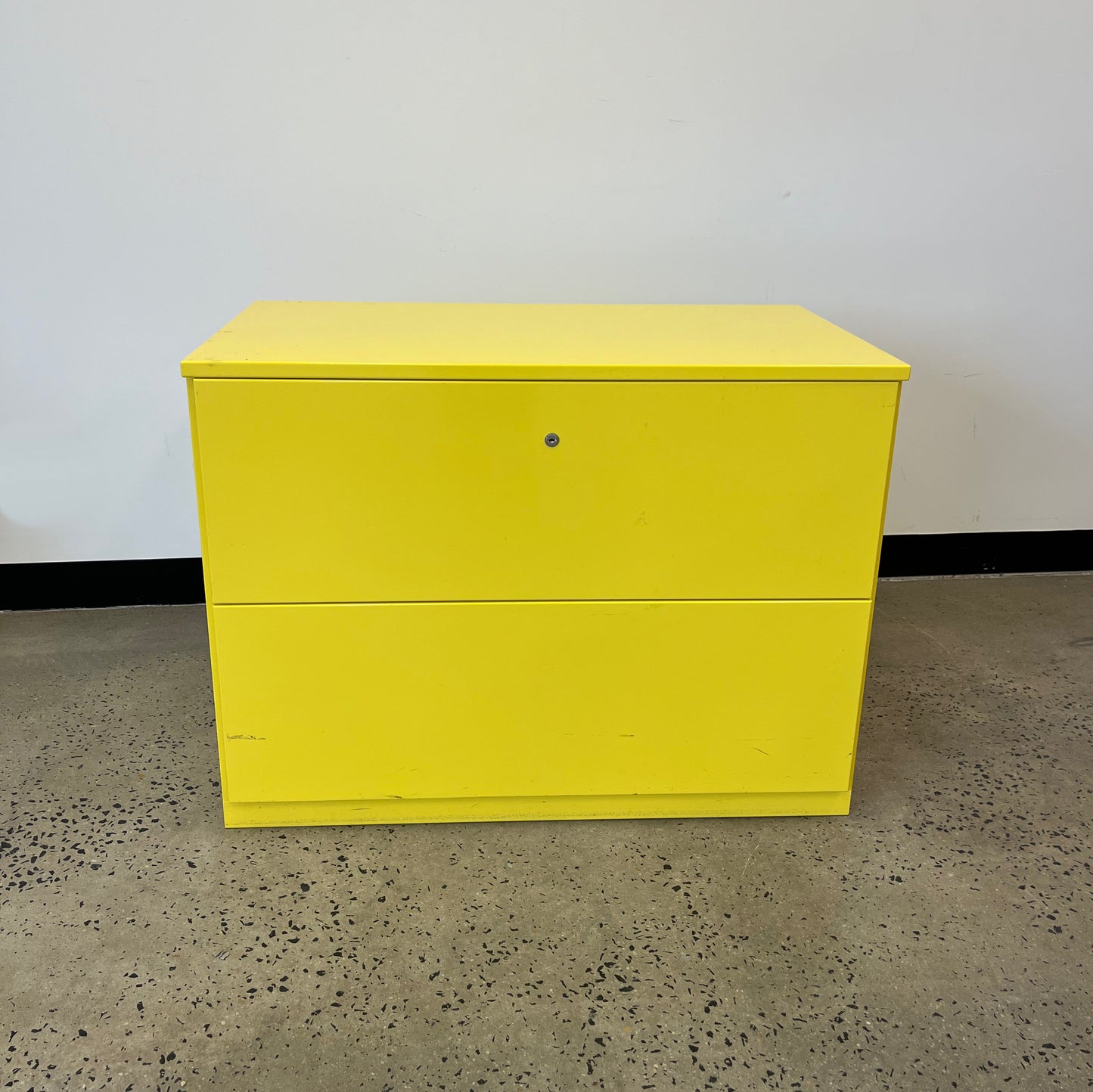 Planex Virtu 2 Drawer Cabinet in Yellow Metal