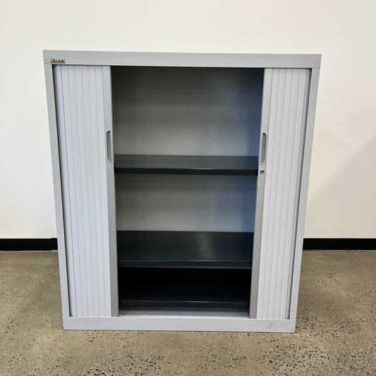 EliteBuilt Grey Tambour Cabinet