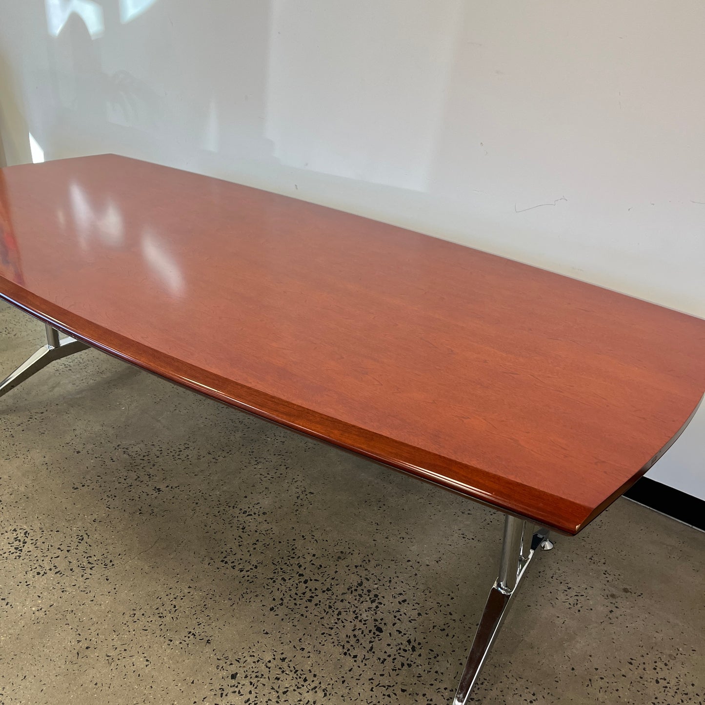 Conference Room Table Timber with Steel Legs