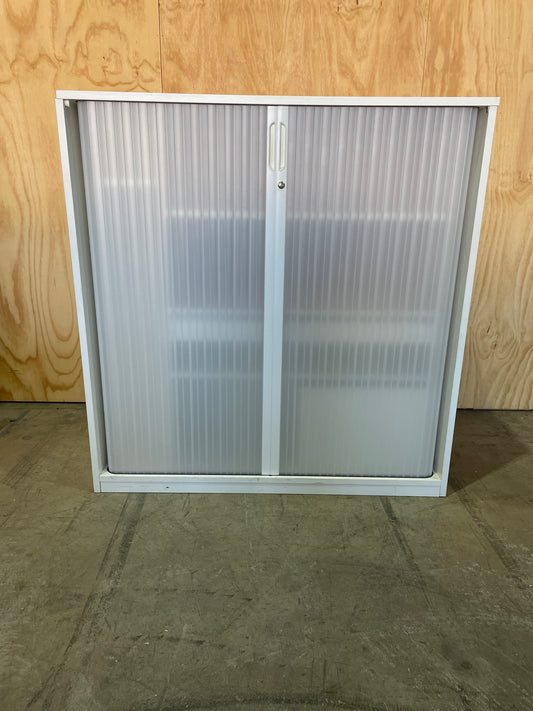 Tambour with double Doors White