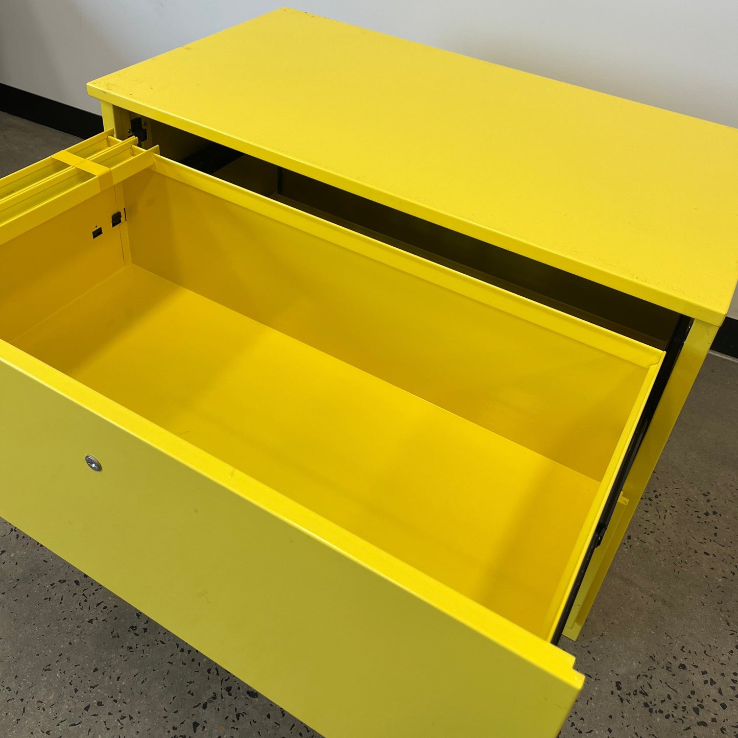 Planex Virtu 2 Drawer Cabinet in Yellow Metal