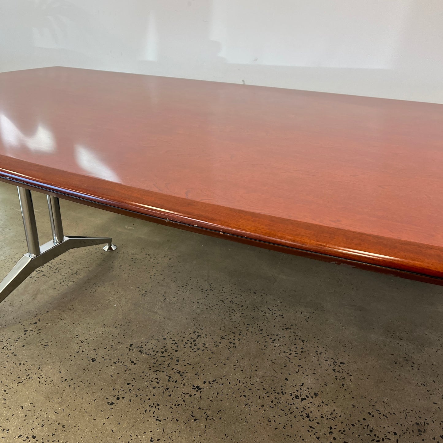 Conference Room Table Timber with Steel Legs