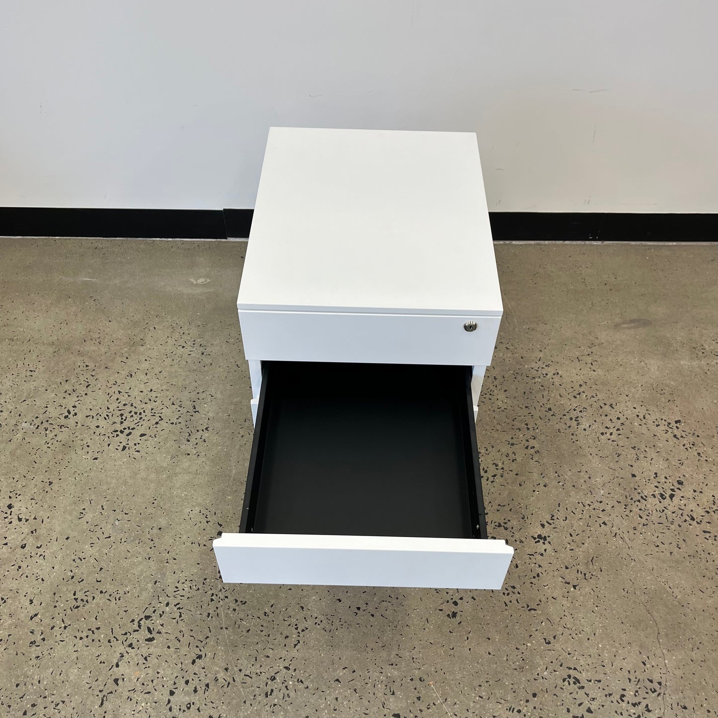 Pedestal Metal White Filing Cabinet Large
