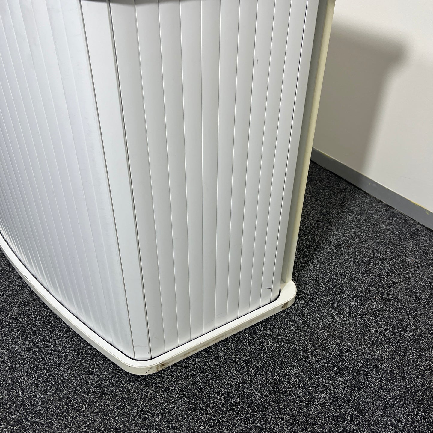 Curved Tambour Sideboard Unit in White