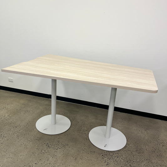 Koskela Custom Irregular Wooden Table with 2 Round Base