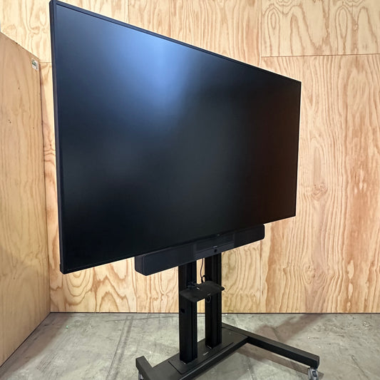 NEC 86" LCD MultiSync C861Q  Display with conference soundbar and camera on Stand