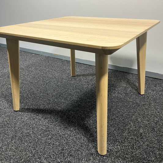 Coffee Table Square Wooden Light Oak Look