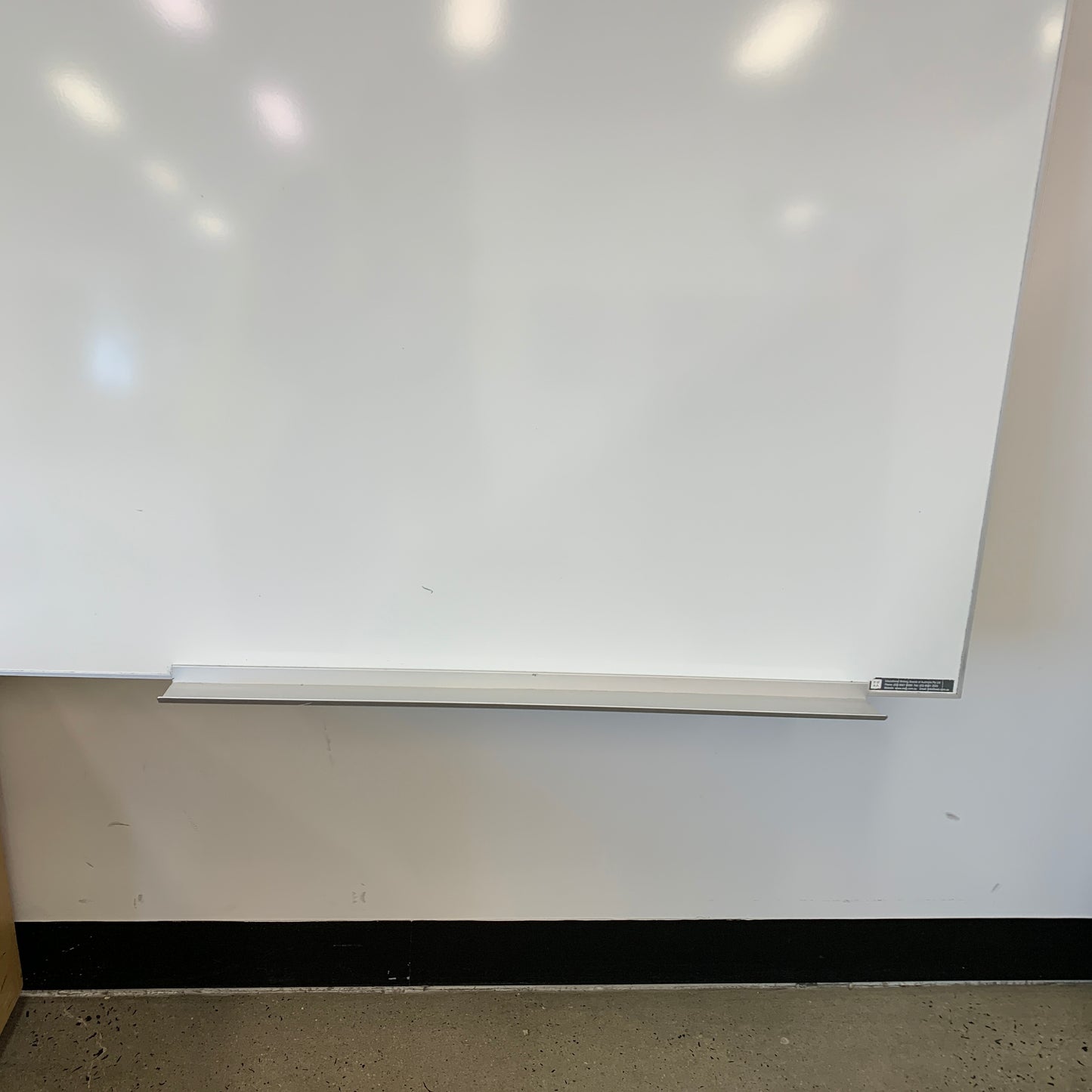 Slimline Magnetic Whiteboard with Shelf Extra Large