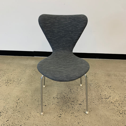 Grey Tweed and Chrome Chair