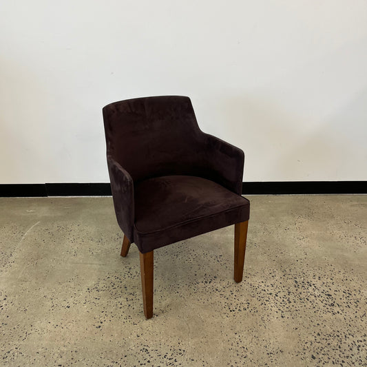 Contemporary Norman + Quaine Black Fabric Upholstered Tub Chairs