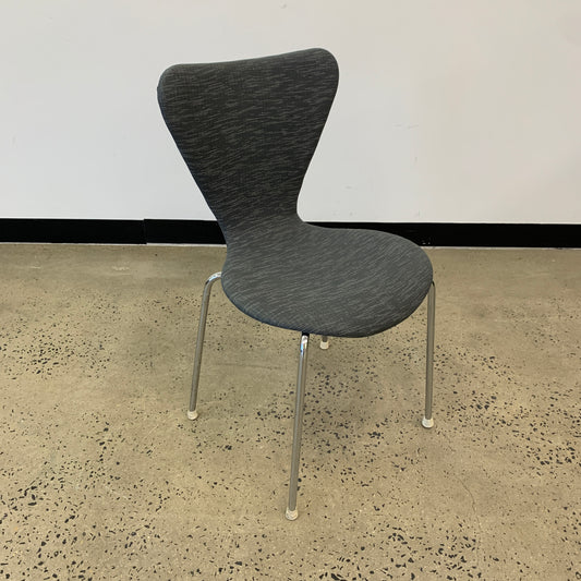Grey Tweed and Chrome Chair