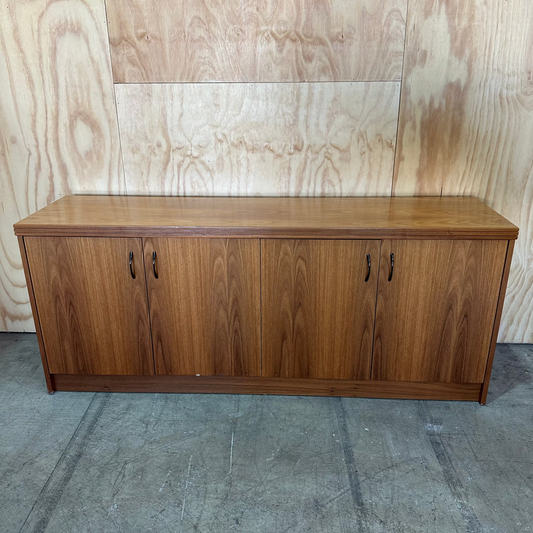Vintage Long Custom Timber 4 Door Sideboard