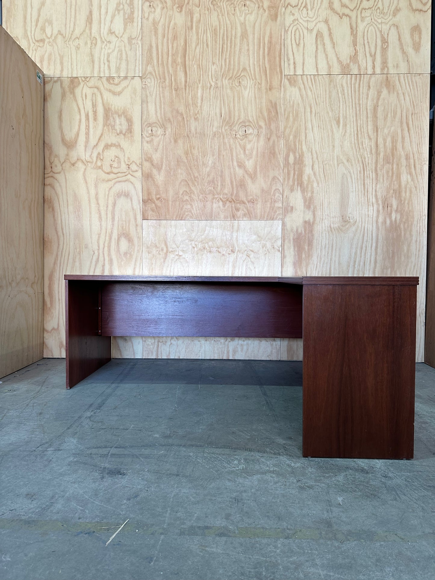 Vintage Mid Century Timber Desk with Return