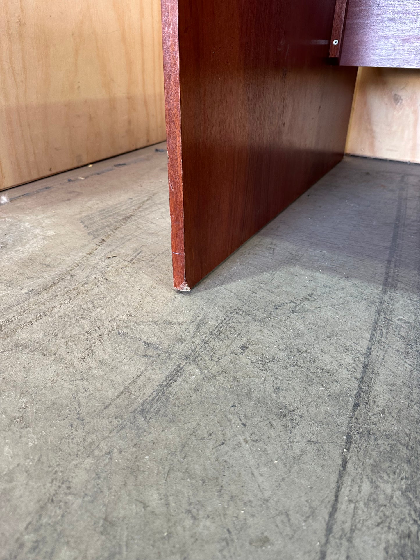 Vintage Mid Century Timber Desk with Return