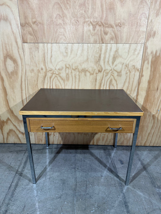 Vintage style desk on chrome legs